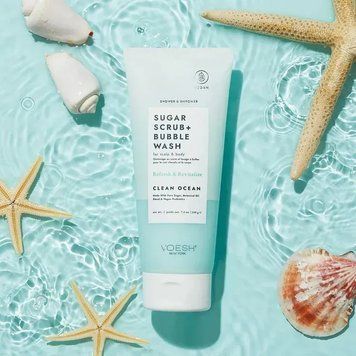 Сахарный скраб для кожи головы и тела Чистый океан VOESH sugar Scrub+Bubble Wash For Scalp and Body Clean Ocean 210 гр VBS107CLN фото