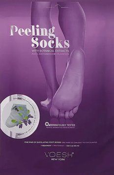 Носочки пилинг с AHA +17 растительных экстрактов VOESH Peeling Socks with Plant-based AHA + 17 Botanical Extracts VFP101LVR фото