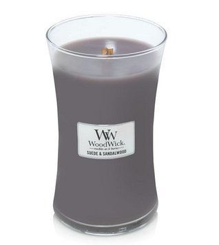 Ароматическая свеча с ароматом замши и сандала Woodwick Large Sueded Sandalwood 609 г 93024E фото