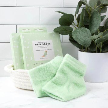 Увлажняющая маска носочки с гелевой подкладкой VOESH Moisturizing Heel Socks Mint VFS003MNT фото