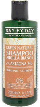 Шампунь Alan Jey Green Natural Shampoo Argilla Bianca & Castagna з білою глиною та каштаном біо 250 мл 1453 фото