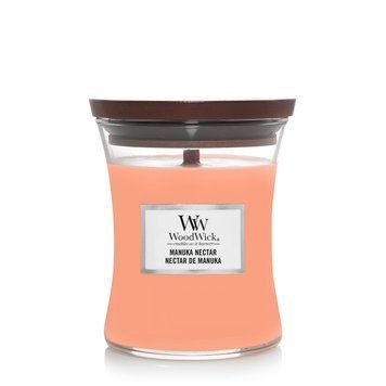 Ароматическая свеча Woodwick Medium Manuka Nectar с персиком, мёдом и манго 275 г 1753959E фото