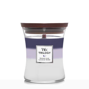 Ароматична свічка з тришаровим ароматом Woodwick Medium Evening Luxe Trilogy 275 г 1743627E фото