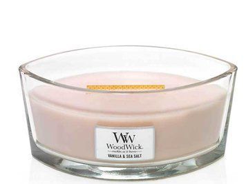 Ароматична свічка з ароматом ванілі та морської солі Woodwick Ellipse Vanilla Sea Salt 453 г 76191E фото