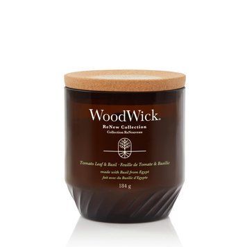 Ароматическая свеча RENEW Woodwick с ароматом базилика и листьев помидора Tomato leaf & basil 1726353E фото