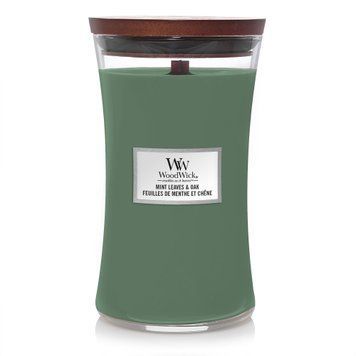 Ароматическая свеча с нотами мяты и дуба Woodwick Large Mint leaves & Oak 609 г 1721687E фото