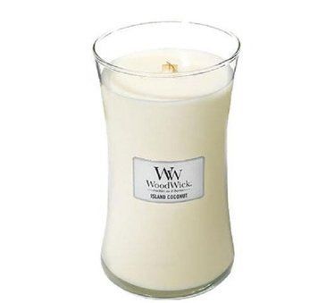 Ароматическая свеча с ароматом кокоса и ананаса Woodwick Large Island Coconut 609 г 93115E фото