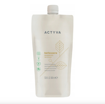 Kemon Actyva Bellessere Shampoo рефіл шампунь для волосся та тіла з аргановою та лляною олією 1000 мл 0271121 фото