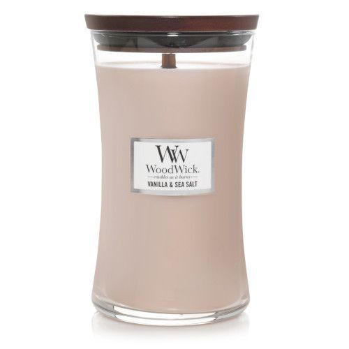 Ароматична свічка з ароматом ванілі та морської солі Woodwick Large Vanilla & Sea Salt 609 г 93191E фото