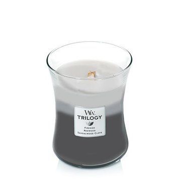 Ароматична свічка з тришаровим ароматом Woodwick Medium Trilogy Warm Woods 275 г 92911E фото