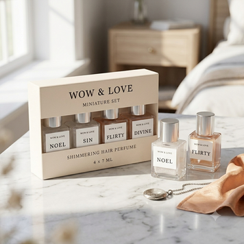 Сет миниатюр парфюм блеск для волос WOW & LOVE Miniature Set Bestseller 4 &times; 7 мл WOW SET фото